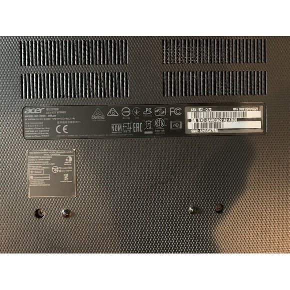 Acer Chromebook 15.6'' Laptop Intel CPU 1.60 GHz, 2GB RAM, 16GB SSD CB3-532-C47C - Picture 7 of 7